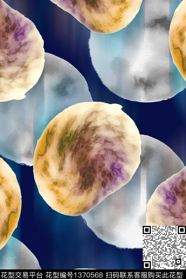 几何清爽底花卉春夏华亿平台数码印花华亿平台下载（图片编号: 1370568） - 瓦栏（Walan）