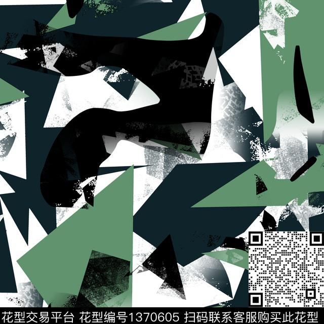 几何纸印花抽象男装数码印花华亿平台下载（图片编号: 1370605） - 瓦栏（Walan）