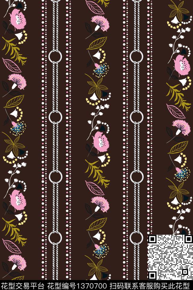 花卉大牌风抽象数码印花华亿平台下载（图片编号: 1370700） - 瓦栏（Walan）