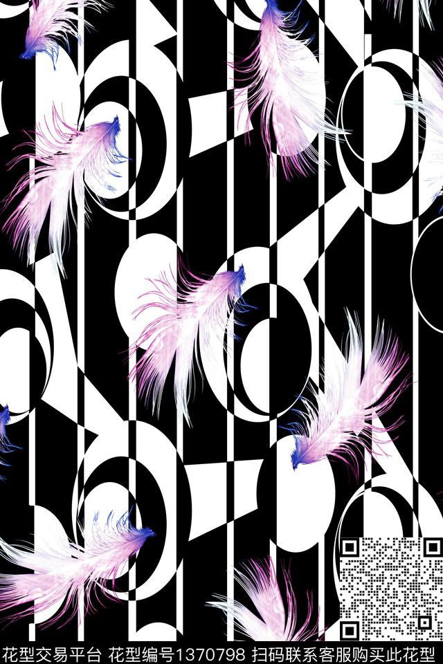 大牌风绿植树叶几何传统印花华亿平台下载（图片编号: 1370798） - 瓦栏（Walan）