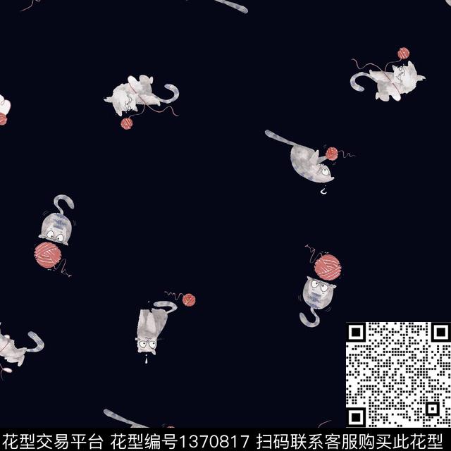 时尚卡通动物大牌风数码印花华亿平台下载（图片编号: 1370817） - 瓦栏（Walan）