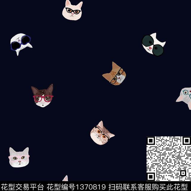 时尚卡通动物大牌风数码印花华亿平台下载（图片编号: 1370819） - 瓦栏（Walan）