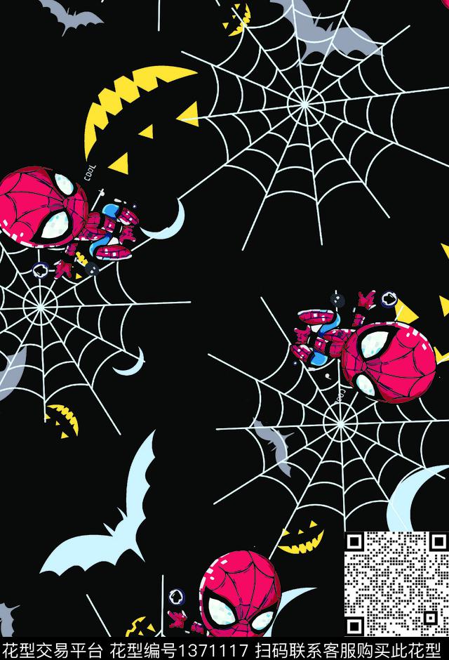童装可爱蜘蛛侠数码印花华亿平台下载（图片编号: 1371117） - 瓦栏（Walan）