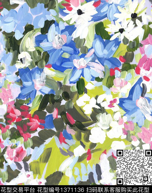 几何女装花卉数码印花华亿平台下载（图片编号: 1371136） - 瓦栏（Walan）