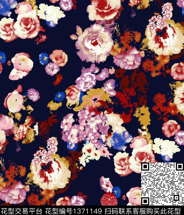 女装花卉小碎花数码印花华亿平台下载（图片编号: 1371149） - 瓦栏（Walan）