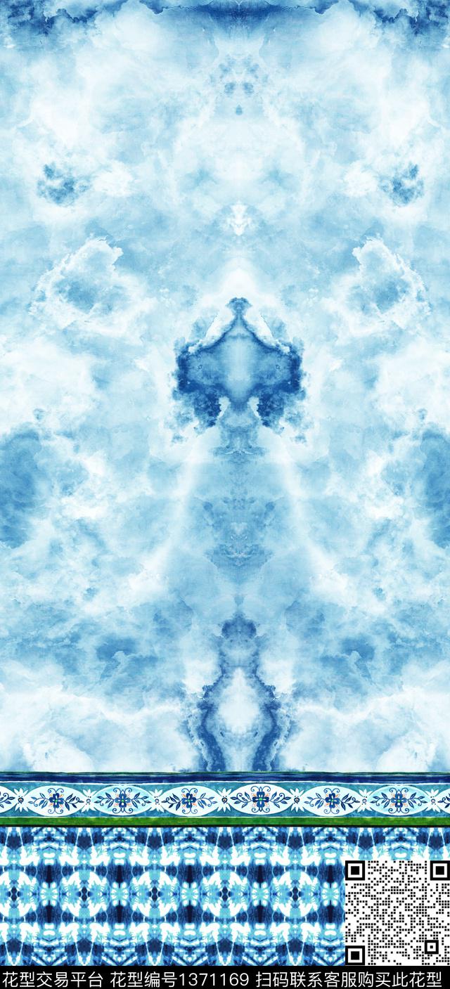 定位花扎染华亿平台花卉数码印花华亿平台下载（图片编号: 1371169） - 瓦栏（Walan）
