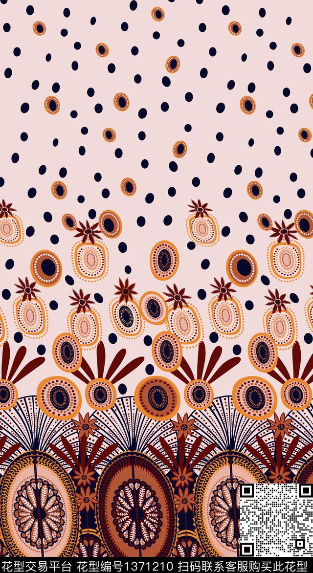 定位花几何女装传统印花华亿平台下载（图片编号: 1371210） - 瓦栏（Walan）