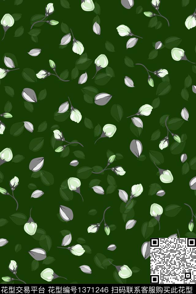 花卉满版散花大牌风数码印花华亿平台下载（图片编号: 1371246） - 瓦栏（Walan）