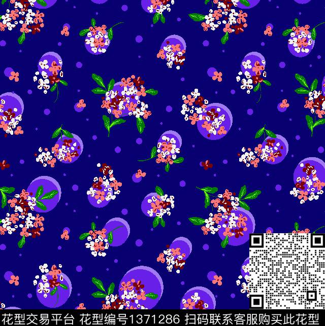 彩底花卉旗袍小碎花传统印花华亿平台下载（图片编号: 1371286） - 瓦栏（Walan）