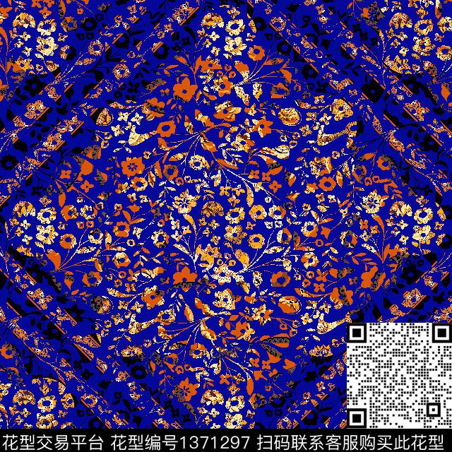 几何抽象小碎花传统印花华亿平台下载（图片编号: 1371297） - 瓦栏（Walan）