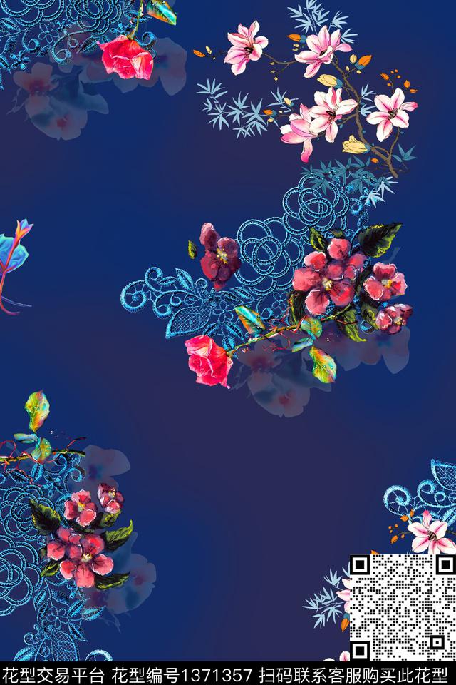 旗袍香云纱真丝数码印花华亿平台下载（图片编号: 1371357） - 瓦栏（Walan）