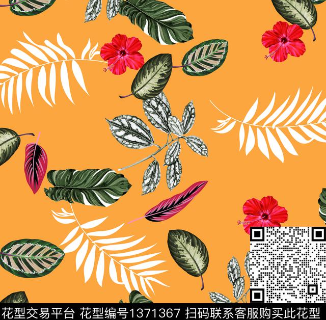 大牌风热带华亿平台数码印花华亿平台下载（图片编号: 1371367） - 瓦栏（Walan）