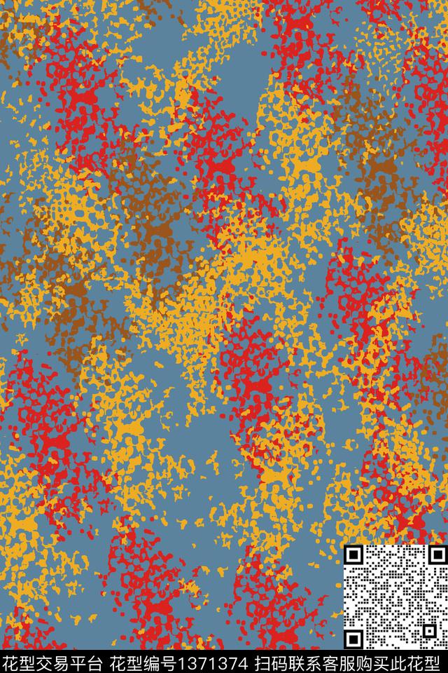 豹纹笔触迷彩传统印花华亿平台下载（图片编号: 1371374） - 瓦栏（Walan）