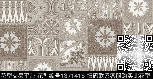 女装民族风大牌风数码印花华亿平台下载（图片编号: 1371415） - 瓦栏（Walan）