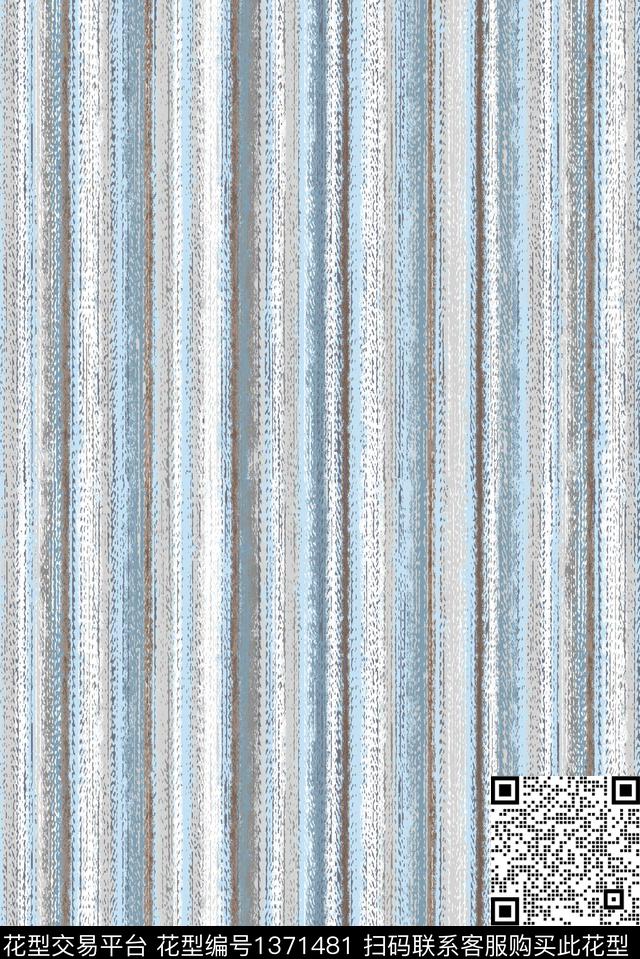 大牌风休闲条纹数码印花华亿平台下载（图片编号: 1371481） - 瓦栏（Walan）