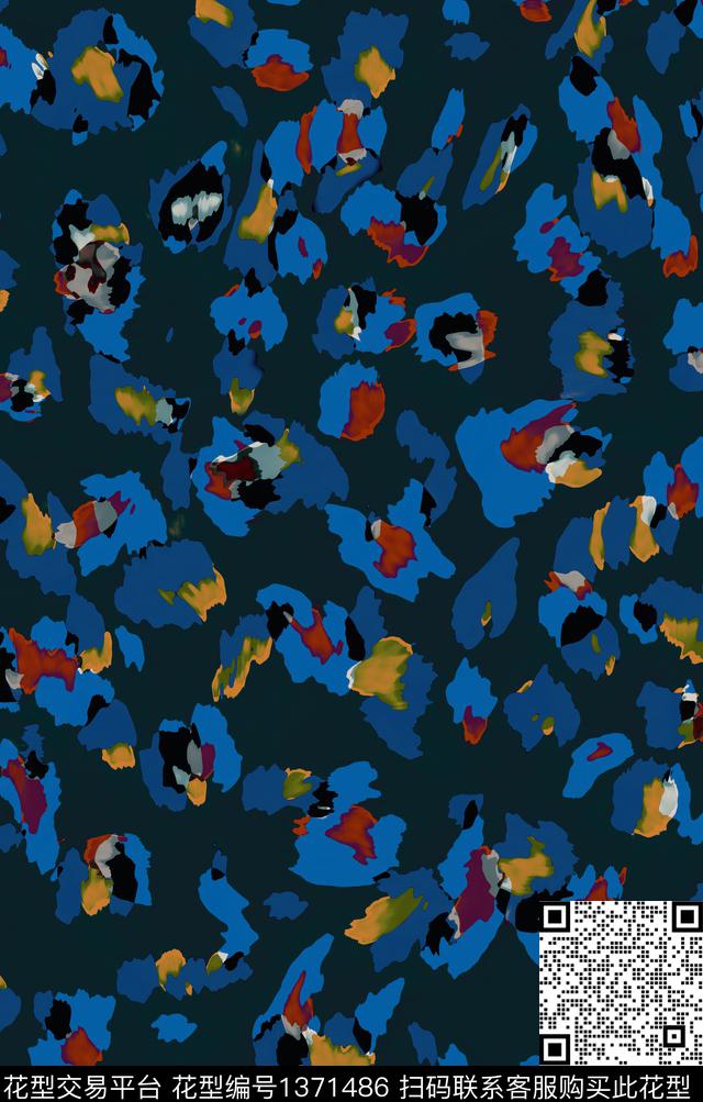 几何豹纹纹理数码印花华亿平台下载（图片编号: 1371486） - 瓦栏（Walan）