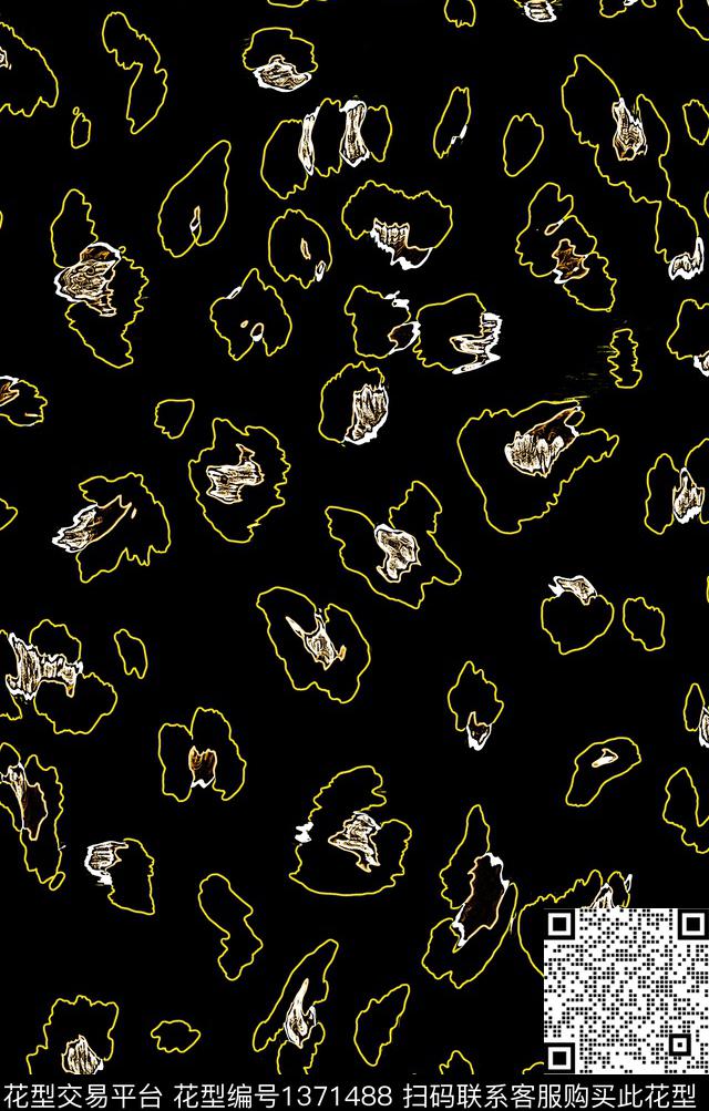 几何豹纹纹理数码印花华亿平台下载（图片编号: 1371488） - 瓦栏（Walan）