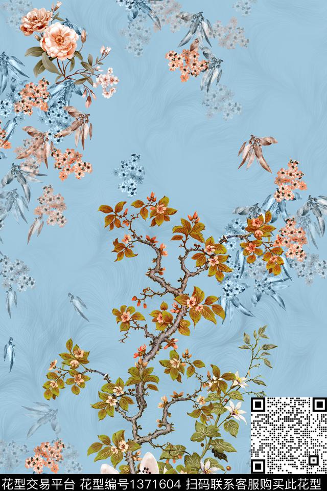 民族风定位花花卉数码印花华亿平台下载（图片编号: 1371604） - 瓦栏（Walan）