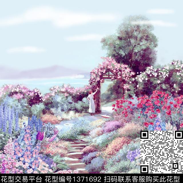 树林数码华亿平台大牌风数码印花华亿平台下载（图片编号: 1371692） - 瓦栏（Walan）