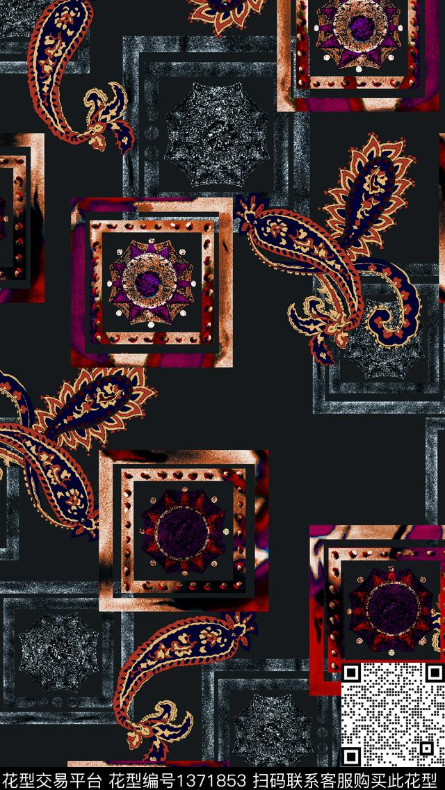 数码华亿平台女装花卉数码印花华亿平台下载（图片编号: 1371853） - 瓦栏（Walan）