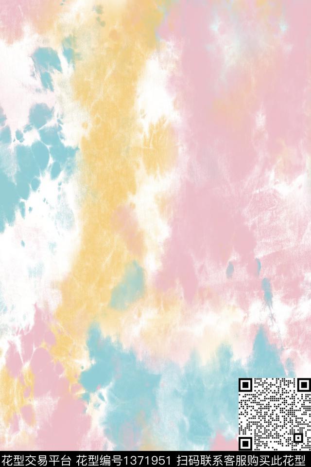 时尚肌理扎染华亿平台数码印花华亿平台下载（图片编号: 1371951） - 瓦栏（Walan）