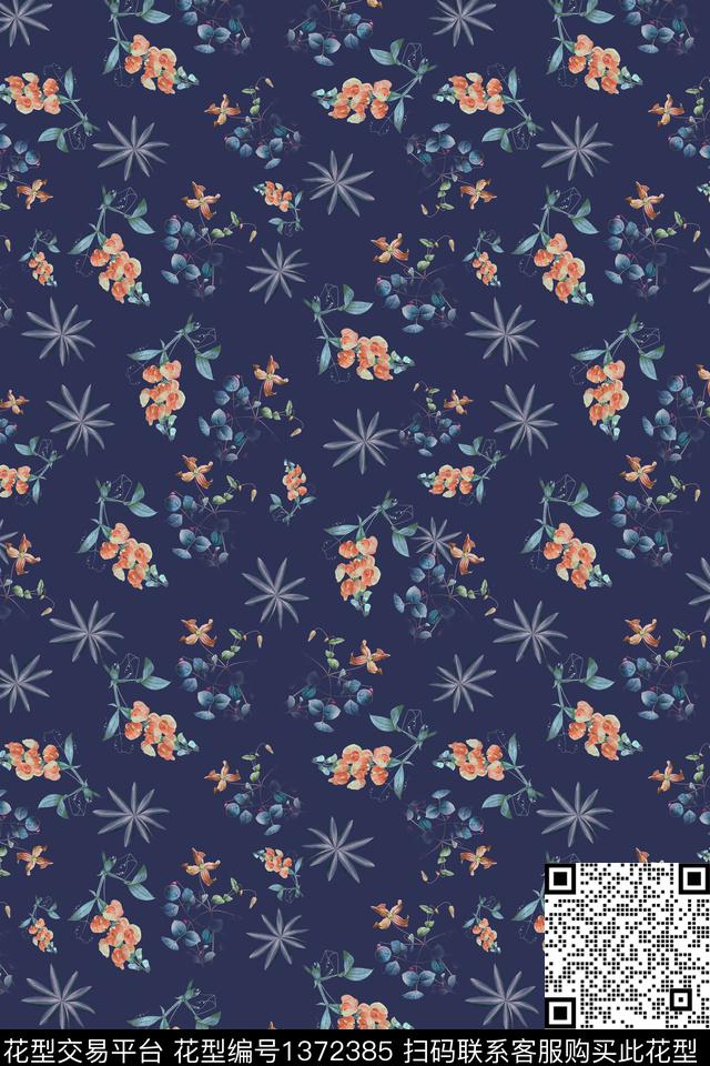 连衣裙小清新棉麻传统印花华亿平台下载（图片编号: 1372385） - 瓦栏（Walan）