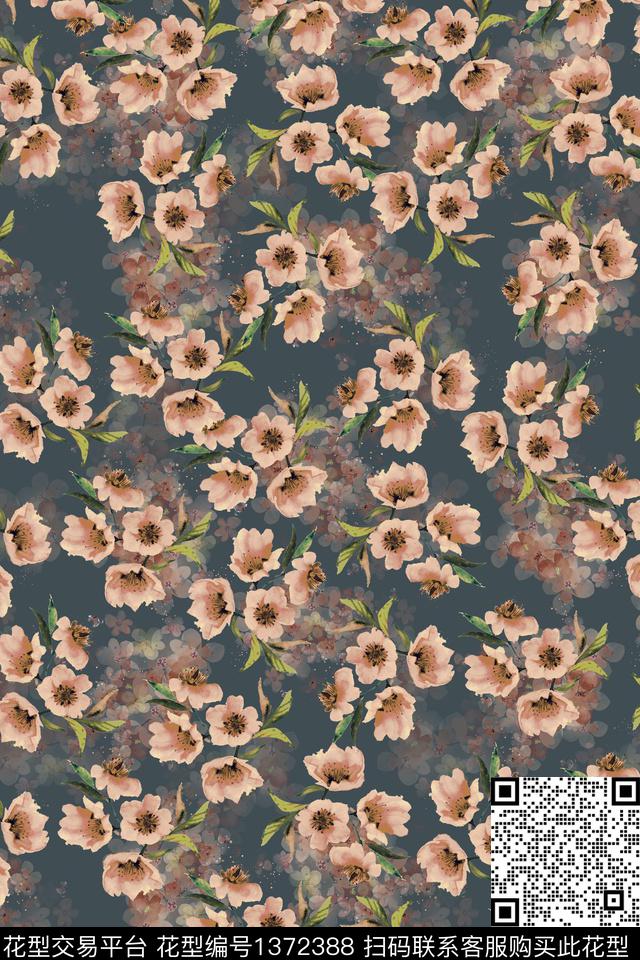 连衣裙小清新棉麻传统印花华亿平台下载（图片编号: 1372388） - 瓦栏（Walan）