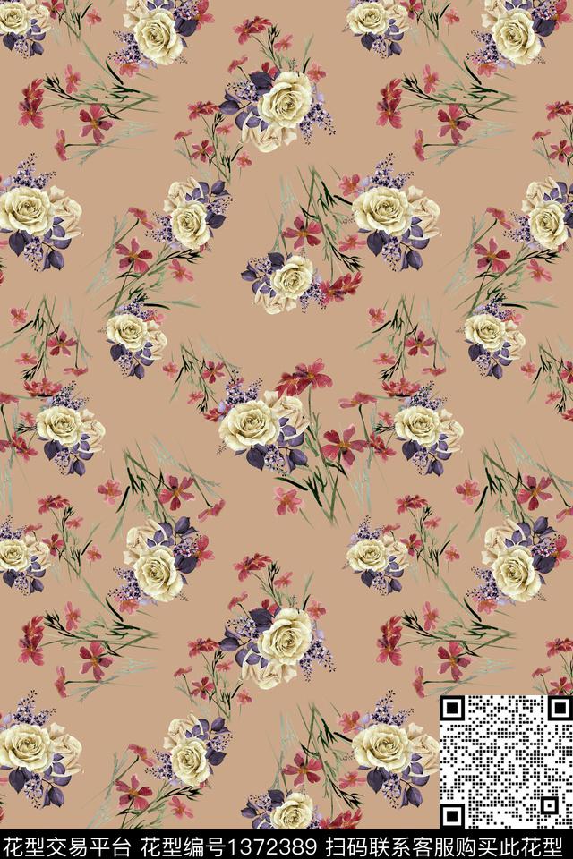 连衣裙小清新棉麻传统印花华亿平台下载（图片编号: 1372389） - 瓦栏（Walan）