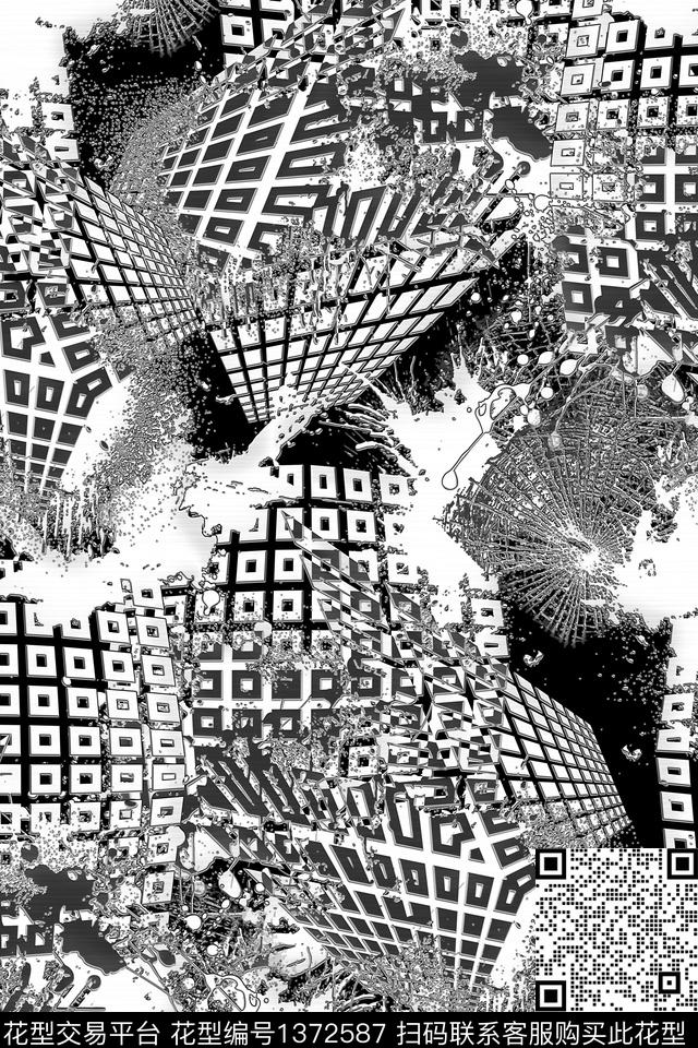 抽象男装家居服户外传统印花华亿平台下载（图片编号: 1372587） - 瓦栏（Walan）