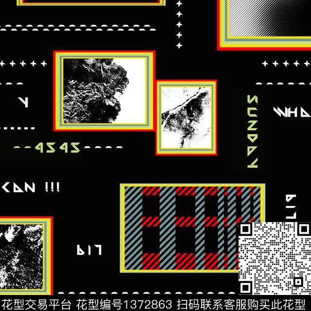 几何纸印花抽象男装传统印花华亿平台下载（图片编号: 1372863） - 瓦栏（Walan）