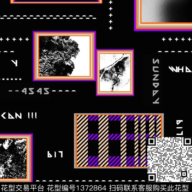 几何纸印花抽象男装传统印花华亿平台下载（图片编号: 1372864） - 瓦栏（Walan）