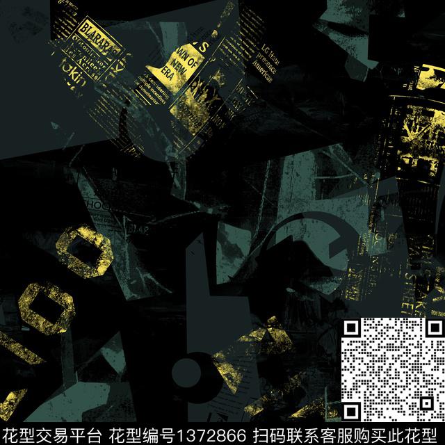 几何纸印花抽象男装传统印花华亿平台下载（图片编号: 1372866） - 瓦栏（Walan）