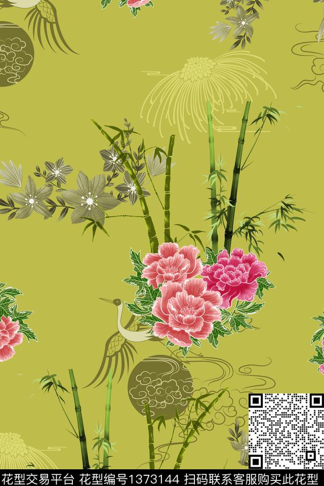 连衣裙女装复古传统印花华亿平台下载（图片编号: 1373144） - 瓦栏（Walan）