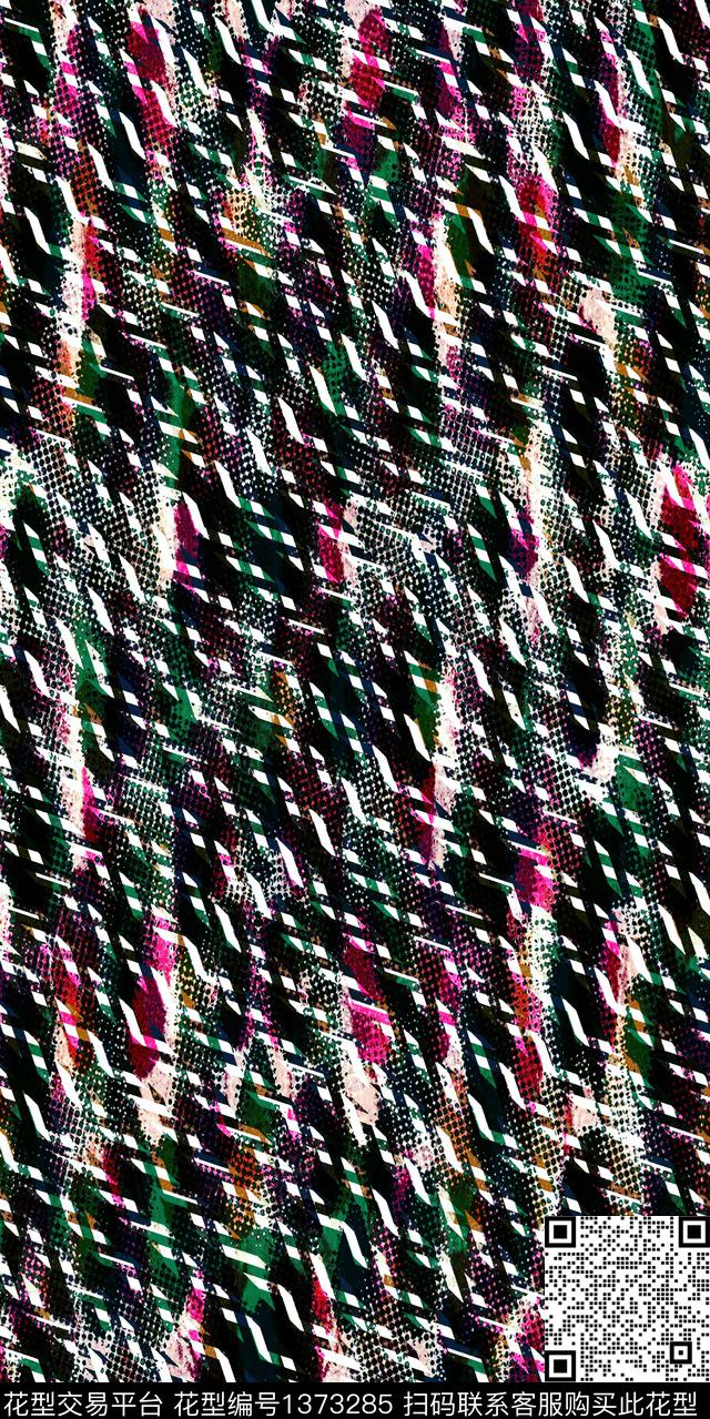 肌理条纹中老年数码印花华亿平台下载（图片编号: 1373285） - 瓦栏（Walan）