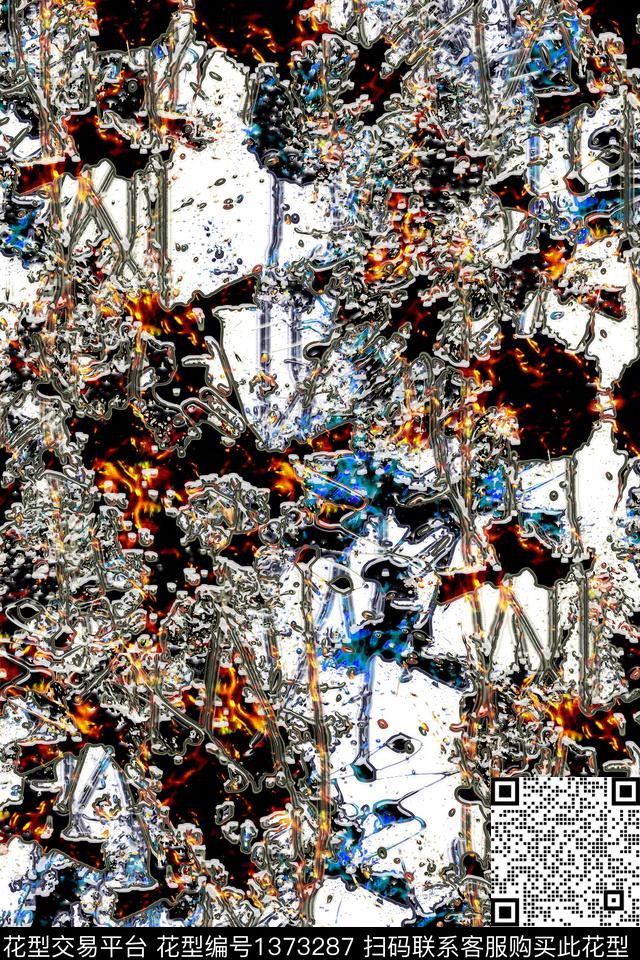 抽象男装家居服户外数码印花华亿平台下载（图片编号: 1373287） - 瓦栏（Walan）