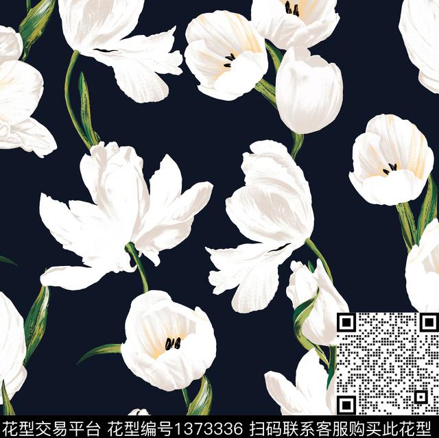 郁金香数码印花华亿平台下载（图片编号: 1373336） - 瓦栏（Walan）