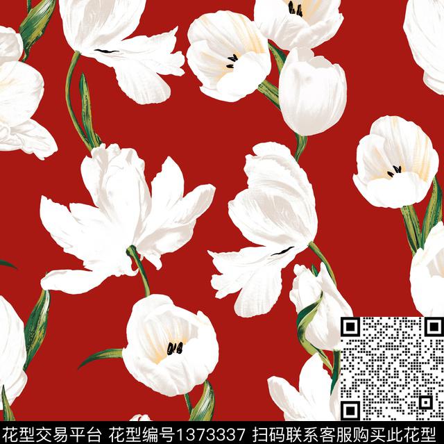 大牌风郁金香DOLCEGABBANA数码印花华亿平台下载（图片编号: 1373337） - 瓦栏（Walan）