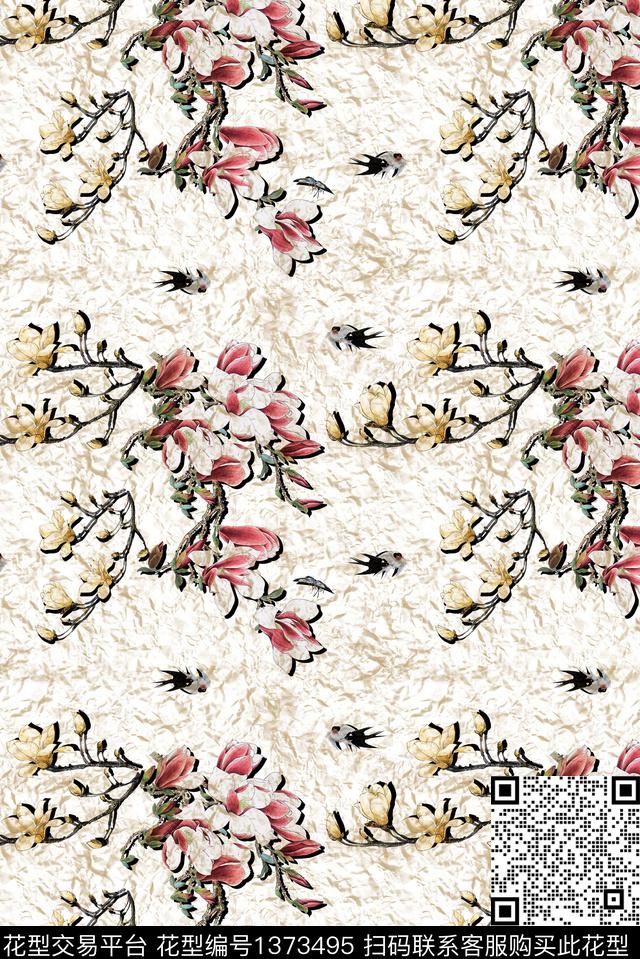 几何女装抽象数码印花华亿平台下载（图片编号: 1373495） - 瓦栏（Walan）