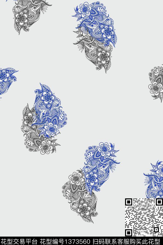 数码华亿平台男装花卉数码印花华亿平台下载（图片编号: 1373560） - 瓦栏（Walan）