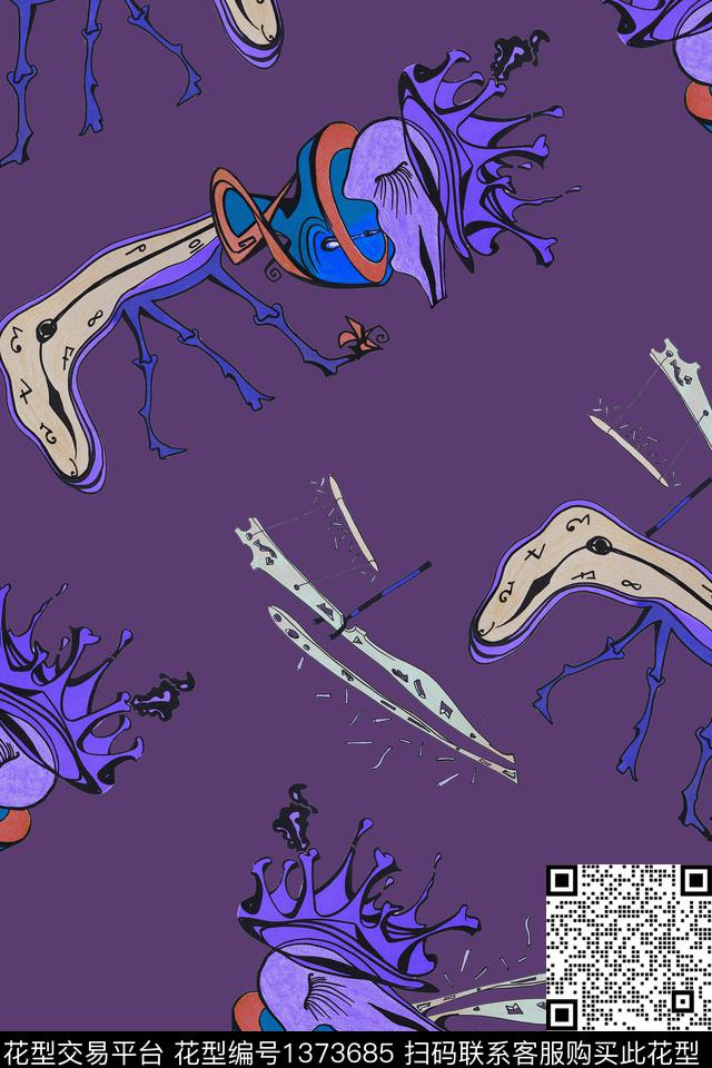 旗袍香云纱真丝数码印花华亿平台下载（图片编号: 1373685） - 瓦栏（Walan）