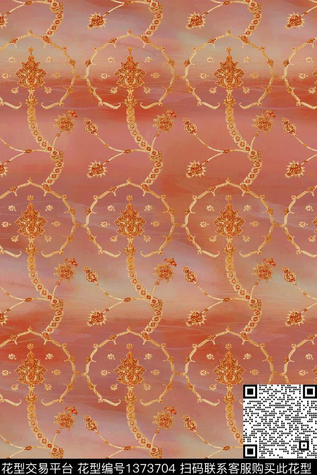 几何大牌风抽象数码印花华亿平台下载（图片编号: 1373704） - 瓦栏（Walan）