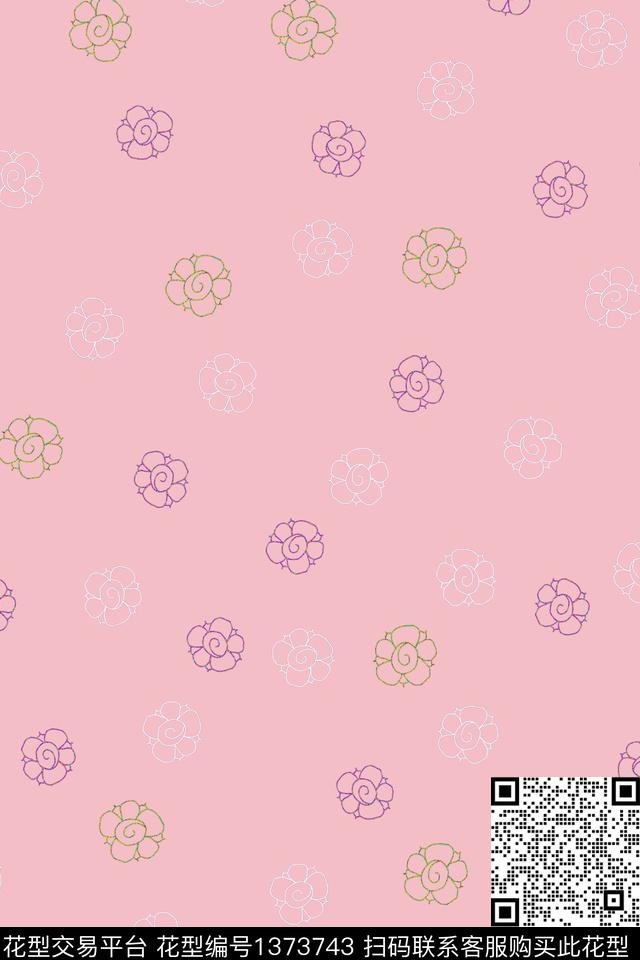 数码华亿平台花卉春夏华亿平台数码印花华亿平台下载（图片编号: 1373743） - 瓦栏（Walan）