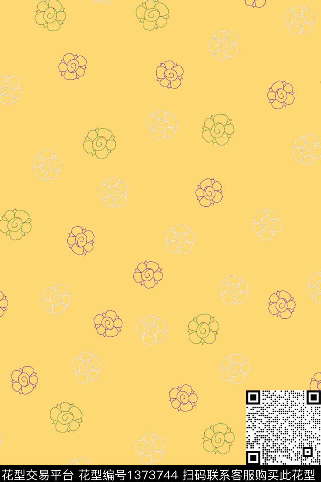 数码华亿平台花卉春夏华亿平台数码印花华亿平台下载（图片编号: 1373744） - 瓦栏（Walan）