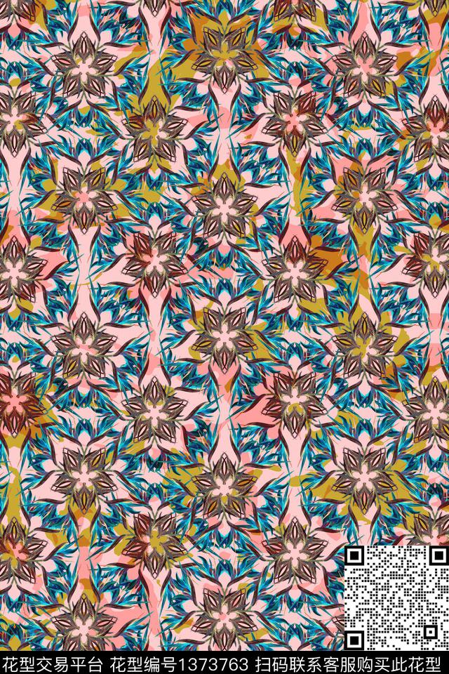 花卉抽象小碎花传统印花华亿平台下载（图片编号: 1373763） - 瓦栏（Walan）