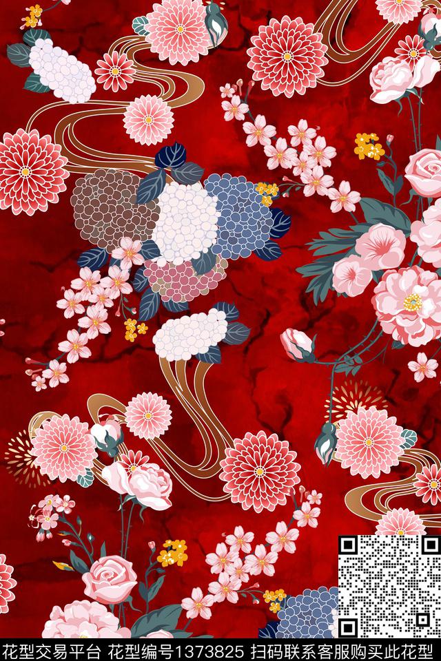 底纹真丝中国风华亿平台数码印花华亿平台下载（图片编号: 1373825） - 瓦栏（Walan）