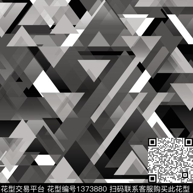 时尚几何肌理传统印花华亿平台下载（图片编号: 1373880） - 瓦栏（Walan）