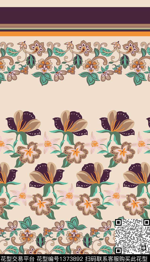 花卉数码印花华亿平台下载（图片编号: 1373892） - 瓦栏（Walan）