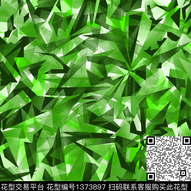 时尚几何肌理传统印花华亿平台下载（图片编号: 1373897） - 瓦栏（Walan）