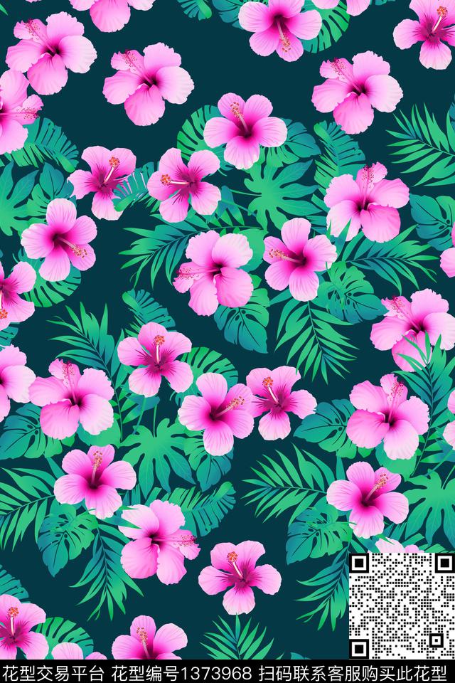 花卉花瓣大牌风数码印花华亿平台下载（图片编号: 1373968） - 瓦栏（Walan）