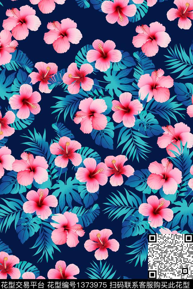 花卉花瓣大牌风数码印花华亿平台下载（图片编号: 1373975） - 瓦栏（Walan）